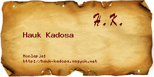 Hauk Kadosa névjegykártya